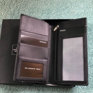 Sharper Image Leather travel portfolio